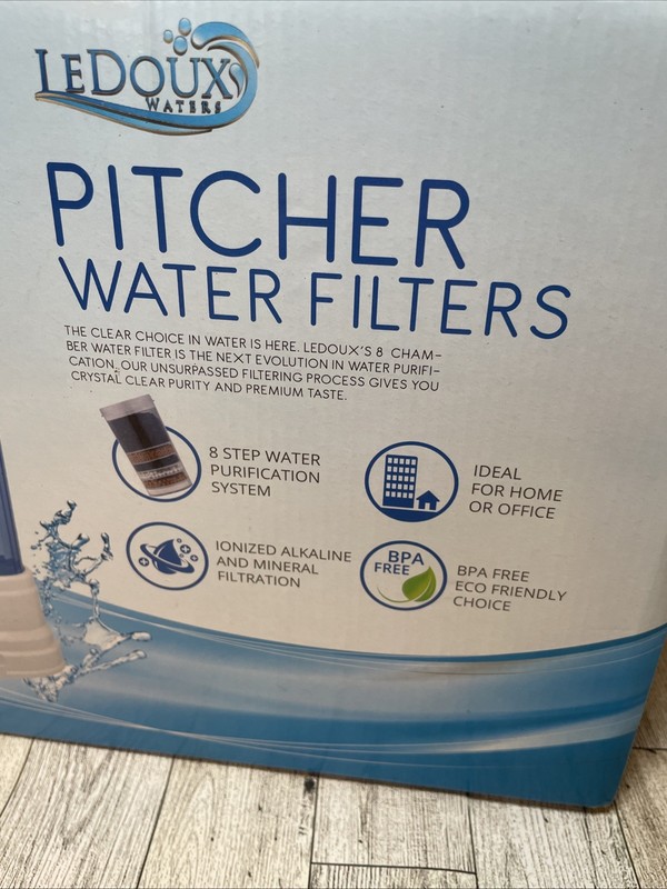 Ledoux Pitcher Water Purification Filter 5 Layer of Mineral Stones BPA Free 4Gal gallery