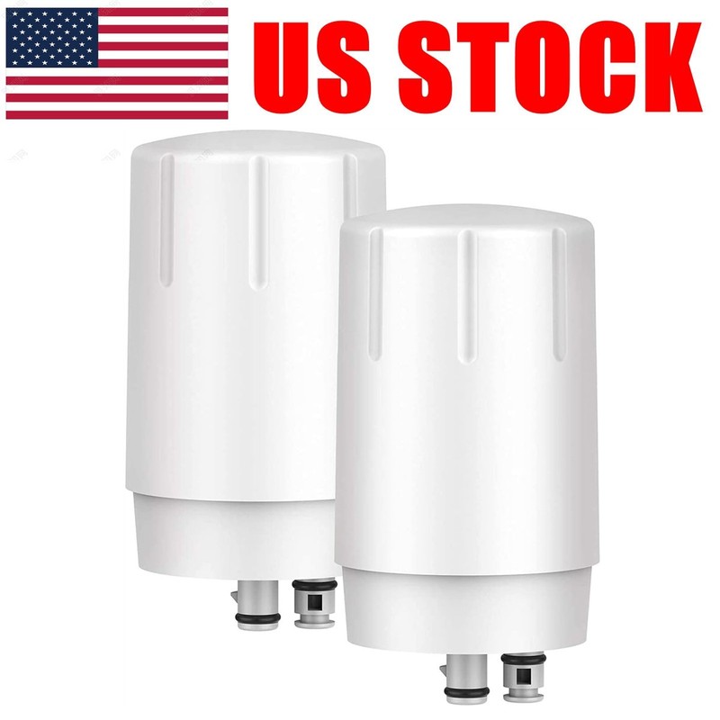 2-Pack Faucet Replacement Water Filters for Brita Tap Faucet Mounts, White NEW