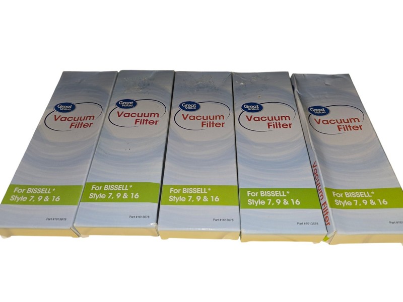 Lot of 5 Great Value BISSELL Style 7, 9, & 16 Vacuum Filters Models In Photos