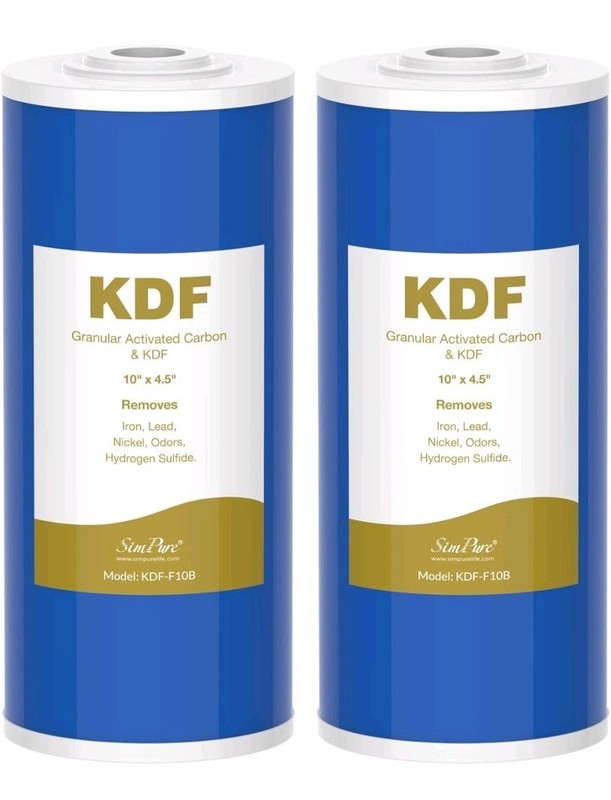 SimPure Whole House Water Filter Cartridges, GAC/KDF, 2 Pack