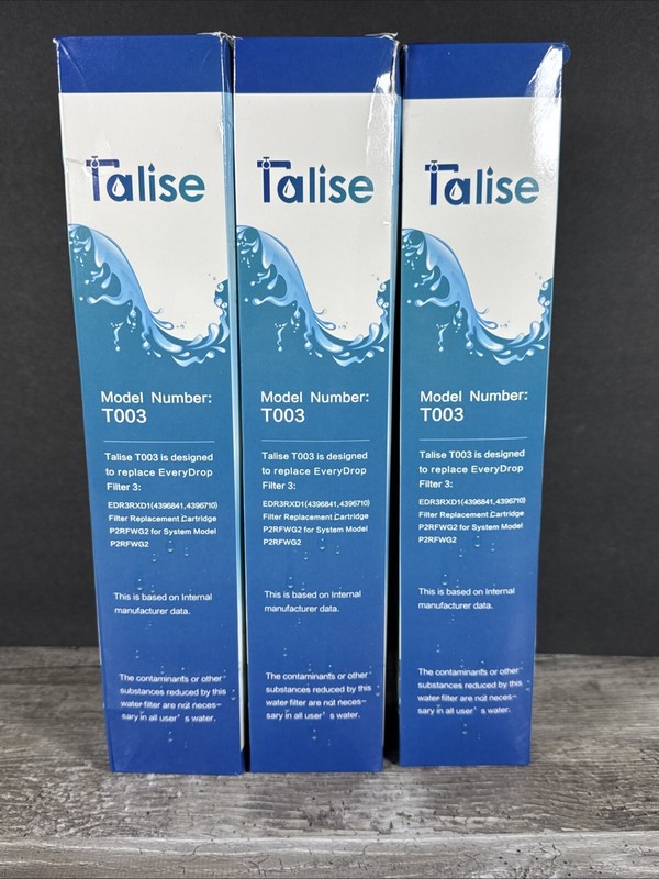 Talise T003 Filters Compatible Replacement For EveryDrop Filter 3, Pack of 3