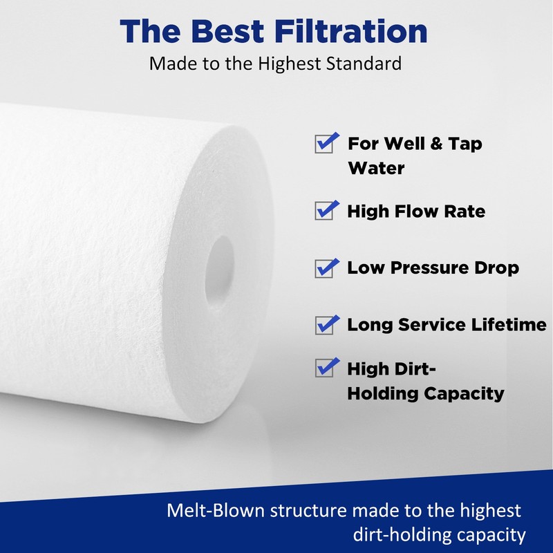 5μm 20"x4.5" Big Blue PP CTO Sediment Carbon Block Water Filter Replacement Set gallery