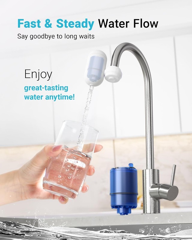AQUA CREST Water Filter Replacement for RF-9999® Faucet , NSF Certified, 9 Pack gallery