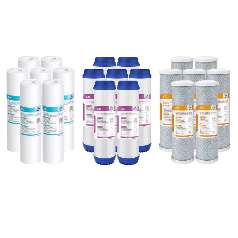 PP Sediment GAC CTO Carbon Block Water Filter Replacement Whole House 21 PACK gallery