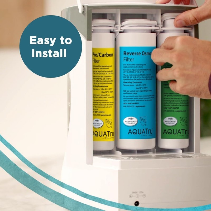 AquaTru Carafe Water Filter with VOC Removal & Mineral Boost - Lasts 1 gallery
