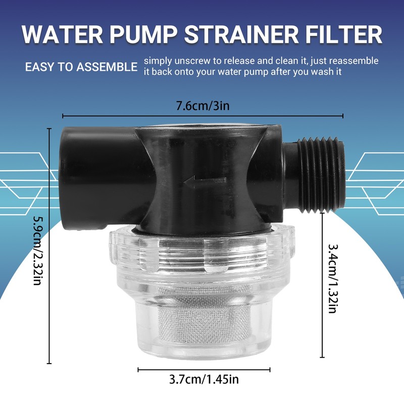 Water Pump Strainer , RV Replacement 1/2 Inch -on Pipe Strainer Compatible5031 gallery
