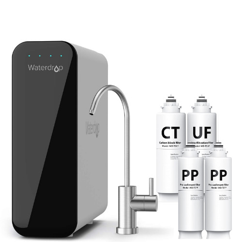 Waterdrop TSU 0.01μm Ultra-Filtration Under Sink Water Filter System, Bundle