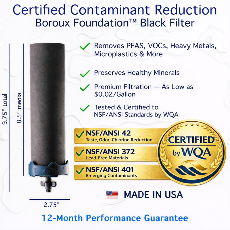 Berkey Water Filter System with 2 Certified Boroux Foundation Black Filters gallery