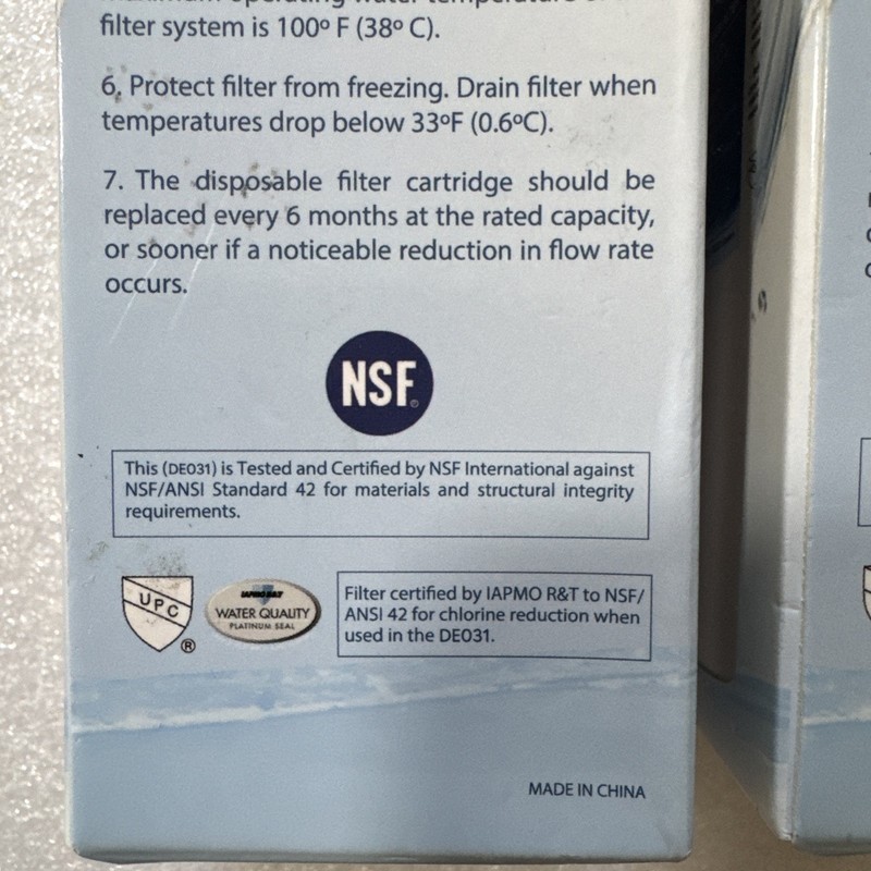 A Pair Of Desenruis Refrigerator Water Filters DEO31 | NEW | XWF, WWD-F48 (TWO!) gallery