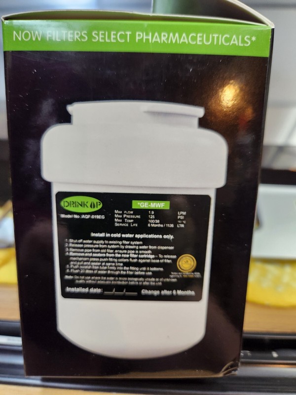 6 NEW Drink Op GE-MWF AQF-019EG Refrigerator Cold Water/Ice Filters gallery