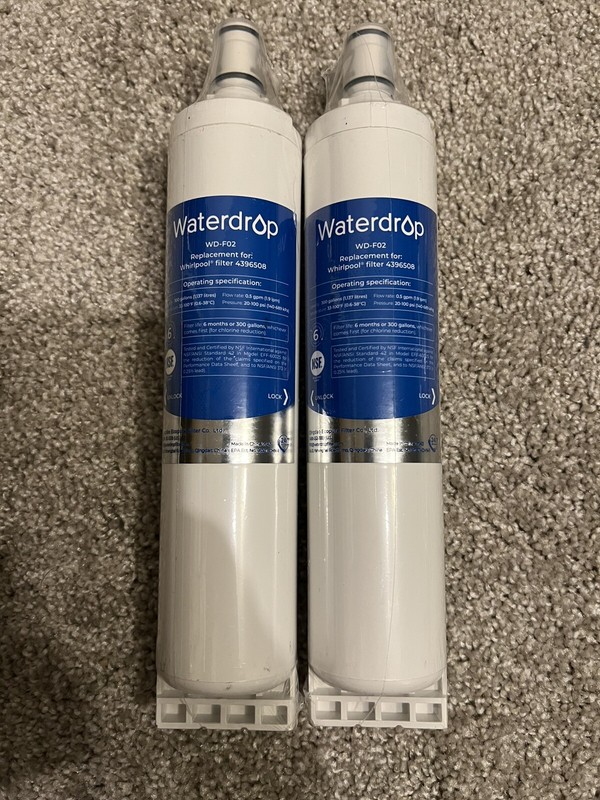 2 Waterdrop filters WD-F02- Replacement Whirlpool 4396508