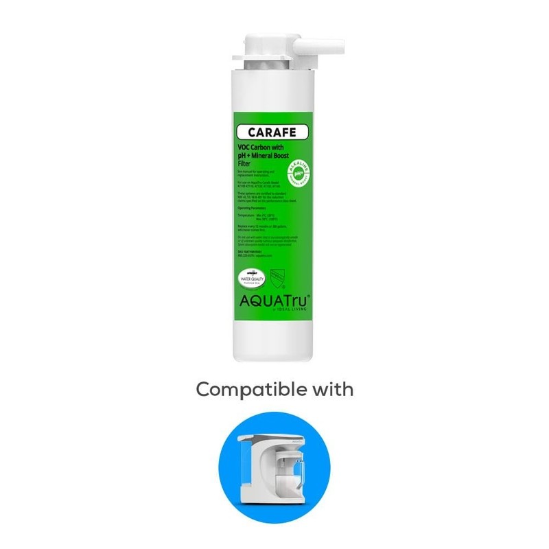 AquaTru Carafe Water Filter with VOC Removal & Mineral Boost - Lasts 1 gallery