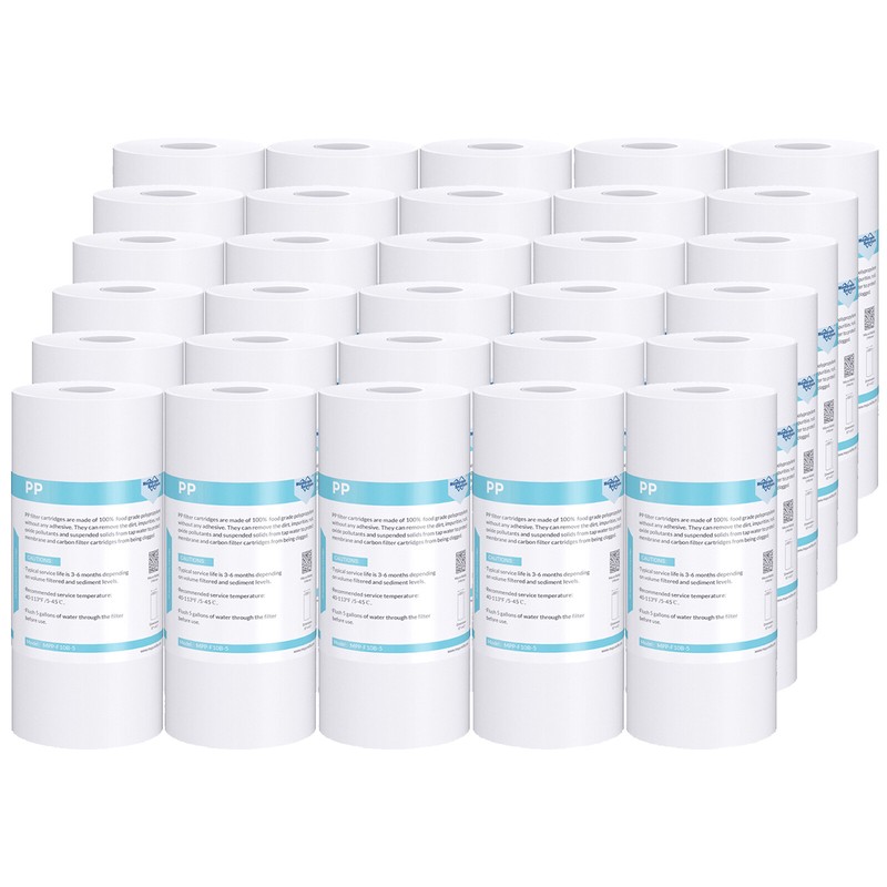 30 Pack 10″ x4.5″ 5 Micron Whole House Sediment Water Filter Big Blue Cartridges
