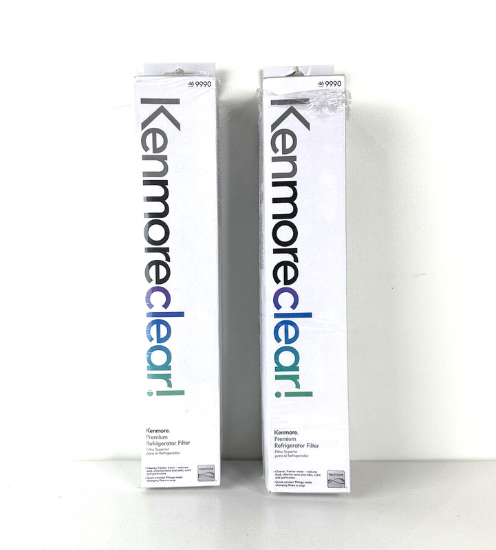 Two New Kenmore OEM Clear 46-9990 Premium Refrigerator Filter Sealed 469990