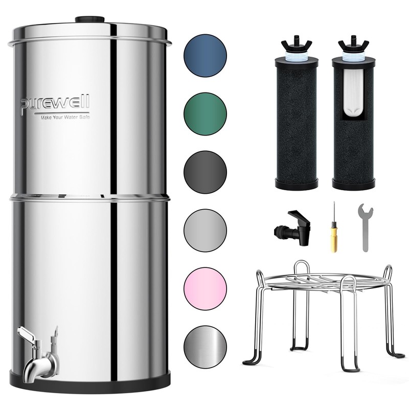 3-Stage 0.01μm Ultra-Filtration Gravity Water Filter System, NSF/ANSI 42&372 …