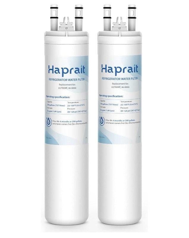 Haprait HP005 Refrigerator Water Filter Replacement for Kenmore Frigidaire 2 Pk