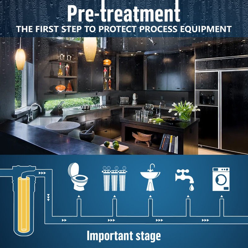 1 Transparent High Capacity 10 x 4.5” Whole House Filter System 1” Brass Port gallery