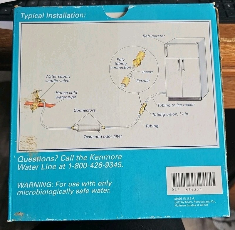 Sears WaterWorks Refrigerator Water Filter System 4234354 Open Box See Pics gallery