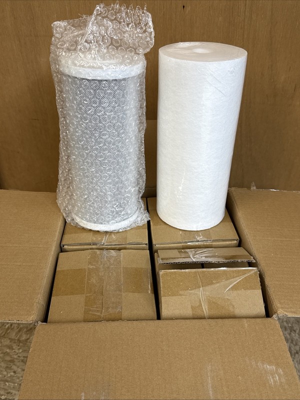 10 Inch Whole House Water Filters Set w/PP and Carbon Block 4Pack 4.5″x 10″ 5MIC