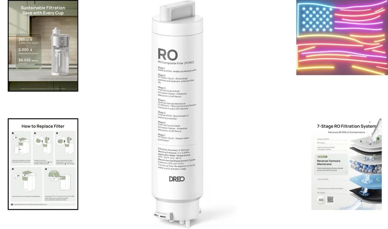 7-in-1 Reverse Osmosis Filter, Replacement for RO Water Filter 112 & 113 & 11... gallery