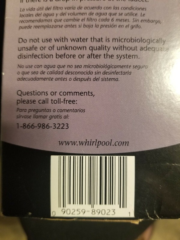 NIB Whirlpool Reverse Osmosis Replacement Filter Pack Model WHERPF gallery