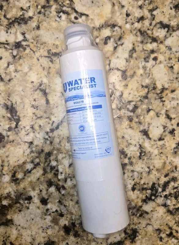 Water Specialist WS627B Refrigerator Water Filter 1 Pack, Sealed