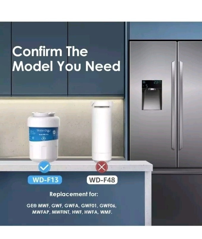 1 Waterdrop MWF Refrigerator Water Filters Replacement For GE® WD-F13 gallery