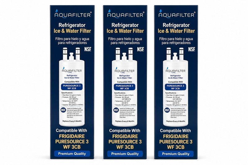 3 PACK For Frigidaire WF3CB Refrigerator PureSource 3 Water & Ice Filter
