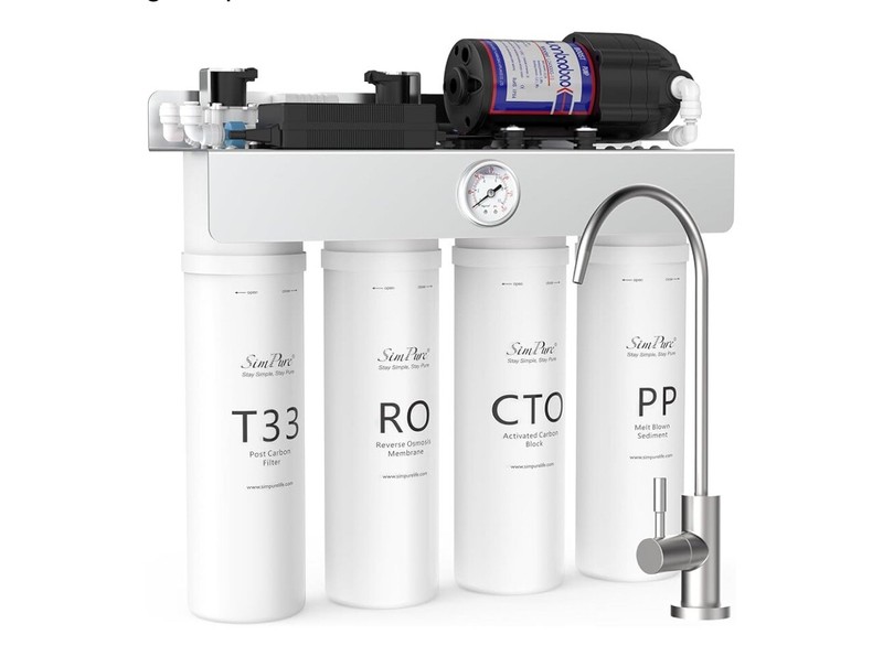 NEW SimPure T1-400UV 8 Stage UV Reverse Osmosis System Tankless