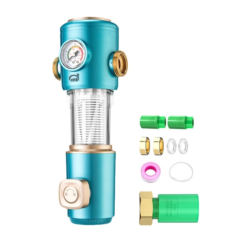 Home Water Cleanliness Pre Filter Includes Pressure Gauge for Whole Houses