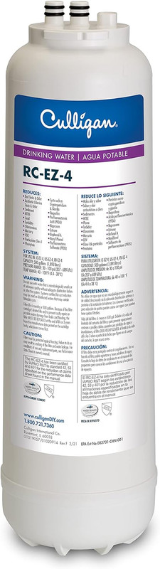 RC 4 Ez-Change Premium Water Filtration Cartridge, 500 Gallons, White