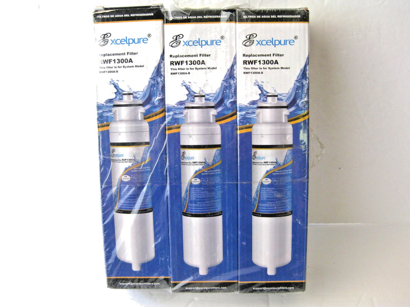 EXCELPURE RWF1300A REPLACEMENT FILTER 3 PACK NEW OPEN BOX STOCK