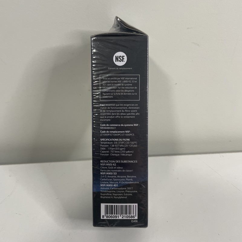 Genuine LG Water Filter Replacement Cartridge LT1000P/PC/PCS - New and Sealed! gallery