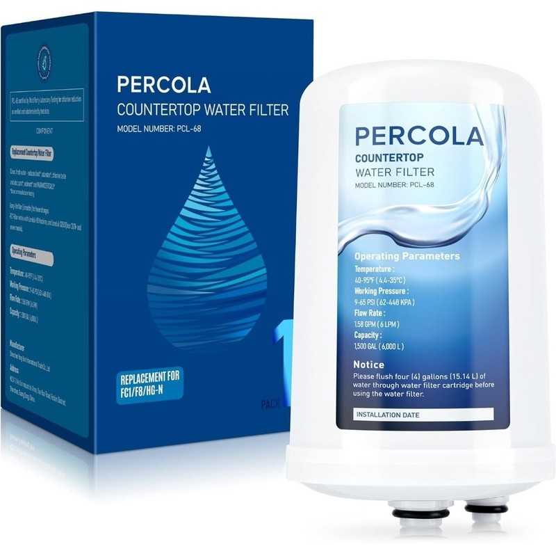 2 Pack PERCOLA FC1, F8, HG-N Water Filter, New Sealed Leveluk F8 and HG-N & More