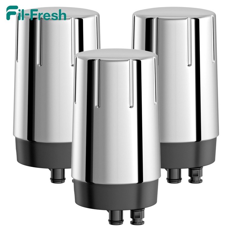 3-Pack Brita Faucet Water Filter Replacement, Chrome, BPA-Free, Cleaner Water