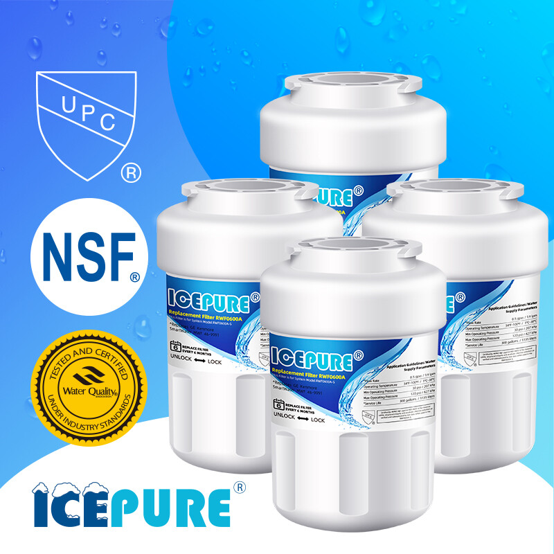 Fit For RFC0600A GE PSHF6PGZBEBB GSS25GSHHCSS fridge Water Filter 4 Pack Icepure