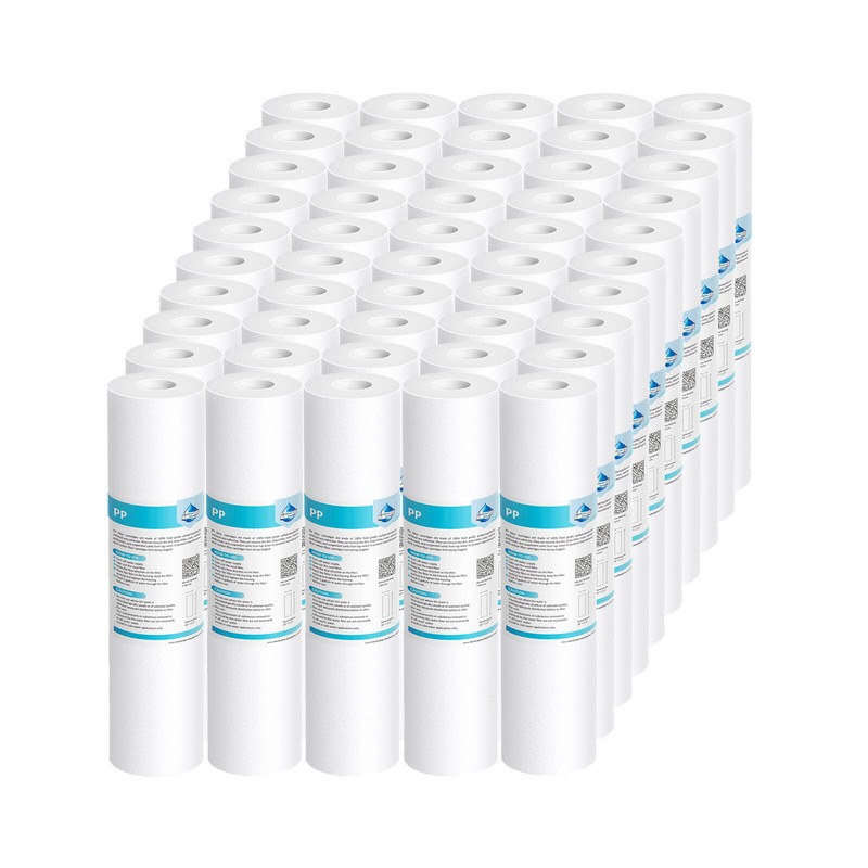 1/5/10 Micron 10″x2.5″ Melt Blown Sediment Water Filter Cartridges NSF 1-50 Pack