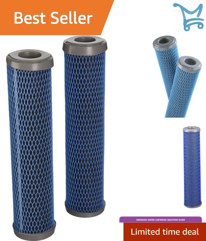 Water Filter Cartridges 2 Pack 250 Gallons Replacement for Drinking Water