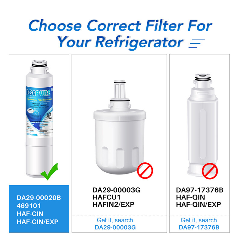 4 Pack Fit for Samsung HDX FMS-2 RF260BEAESR/AA HAFCIN Water Filter Icepure gallery