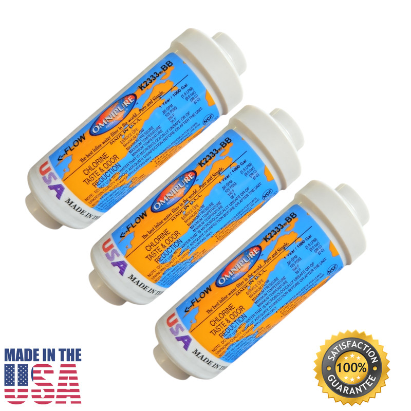 Omnipure K2333-BB Carbon filter for Chlorine and Taste 6″x 2″ for 1/4″ FPT