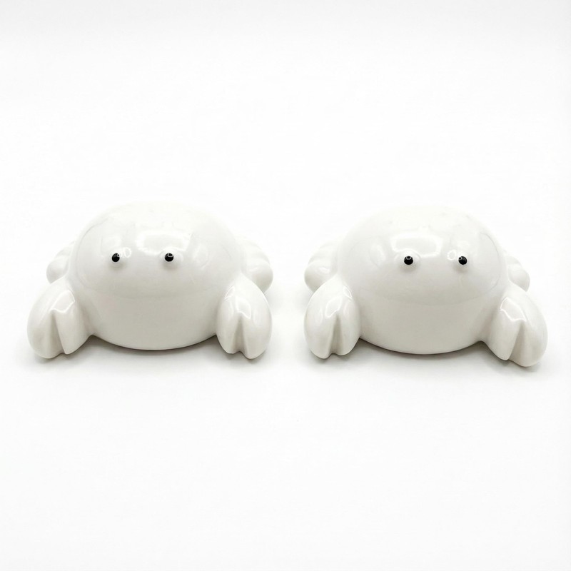 Bonie Bliss 2 Pack Toilet Bolt Caps, Ceramic White Cute Crab, Decorative Bath…