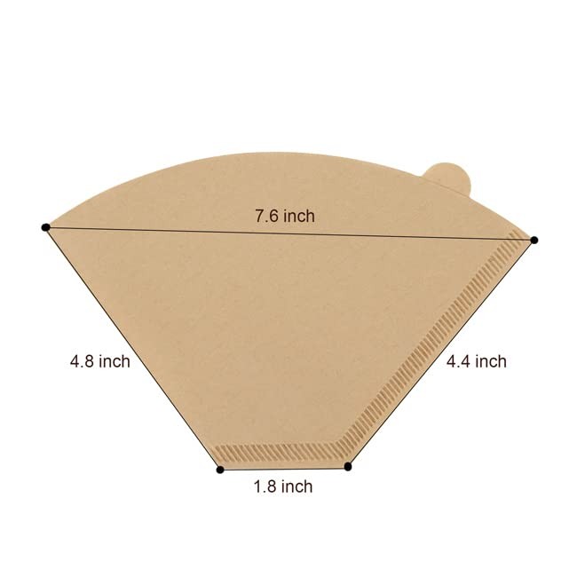 BRIKINTE Disposable Coffee Paper Filters, 100 Pcs #4 Cone Cone, 100pcs gallery