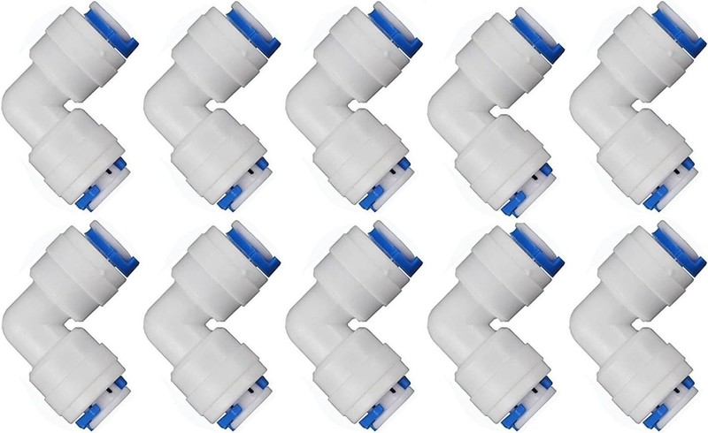 Lemoy 1/4 inch Tube to 1/4 inch Tube push fit elbow quick connect for RO water s