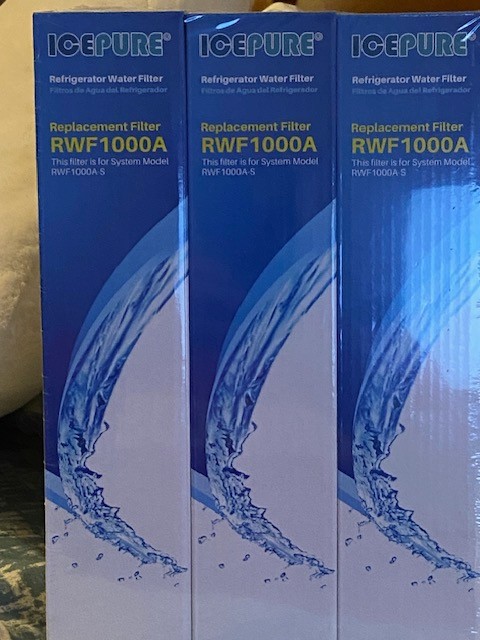 Icepure RWF1000A Refrigerator Water Filter Replacement, 3-Pack, NEW & SEALED