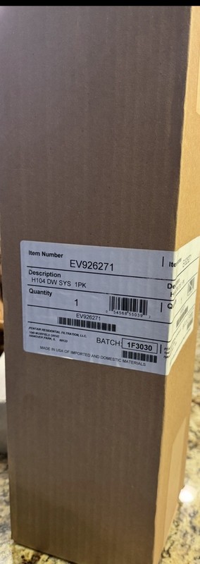 Pentair Everpure H-104 Drinking Water System EV926271 0.5 Micron Filter Head gallery