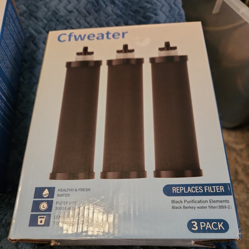 3 Pack Cfweater Water Filters Replacement Purification Elements Black BB9-2 New