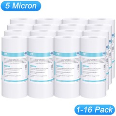 5 Micron 10″ x 4.5″ Big Blue Sediment Water Filter Cartridges Whole House 1-16PK