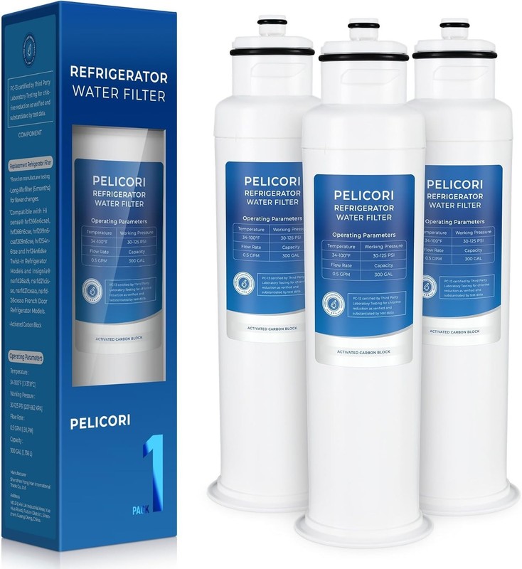 HX2017FR-A Water Filter, Compatible with Hisense HRF266N6CSE, HRF266N6CSE1, HRF2