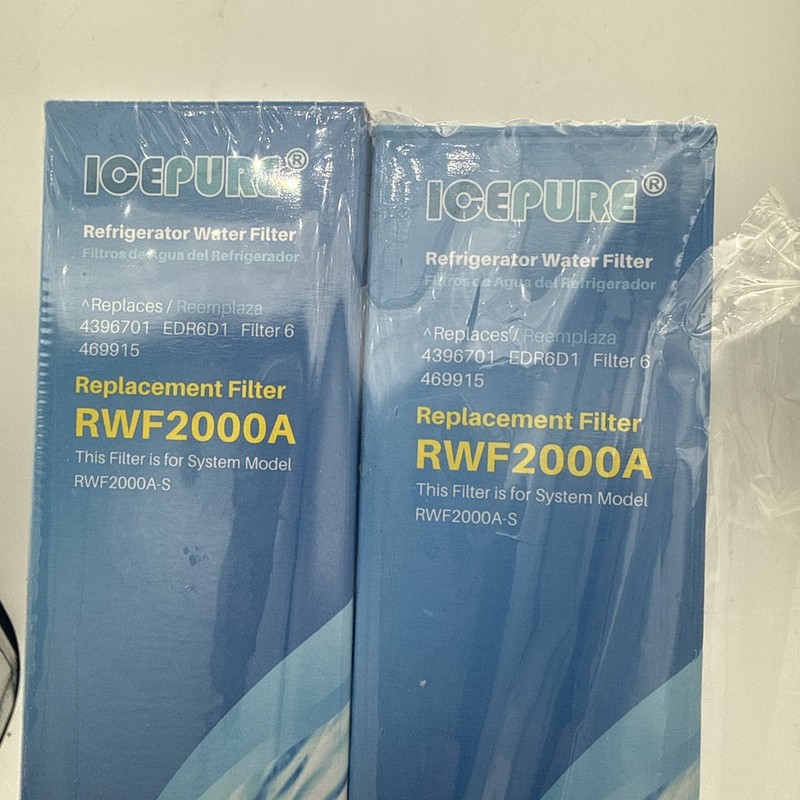 2 ICE PURE Refrigerator replacement Water Filters RWF2000A New Sealed gallery