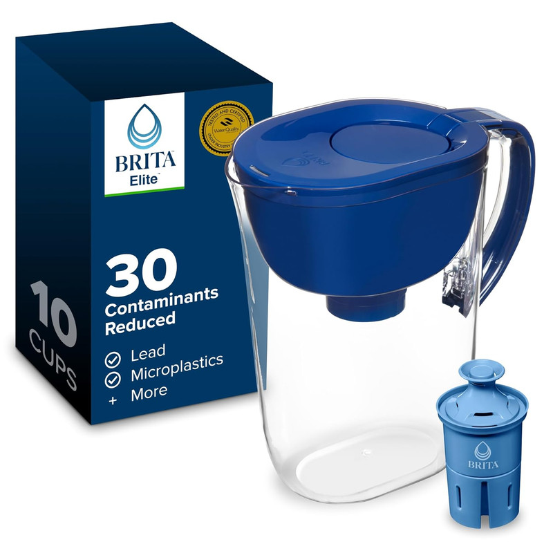 Everyday Elite Water Filter Pitcher, Removes 99% of Lead, Includes 1 Filter, 10-